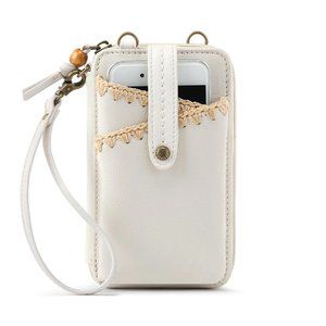 The Sak Iris Crotchet Leather Crossbody Wristlet